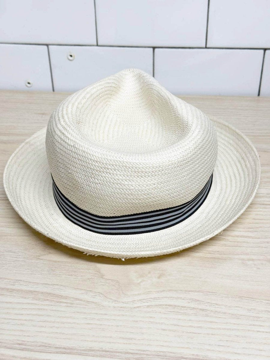 tilley shantung straw drawstring fedora travel hat | made in Canada - good market thrift store