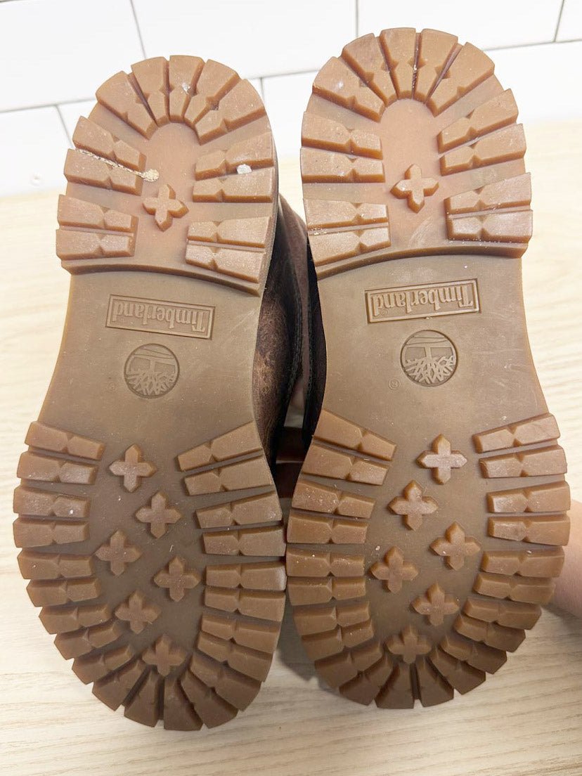 timberland shearling fold down lace up waterproof boots - good market thrift store