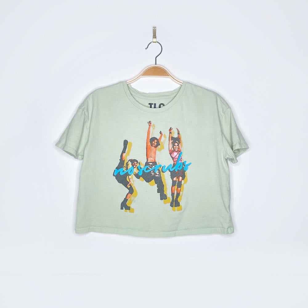 tlc no scrubs reprint crop tee