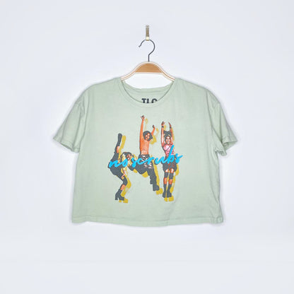 tlc no scrubs reprint crop tee