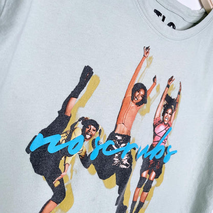 tlc no scrubs reprint crop tee