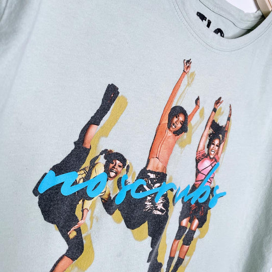 tlc no scrubs reprint crop tee