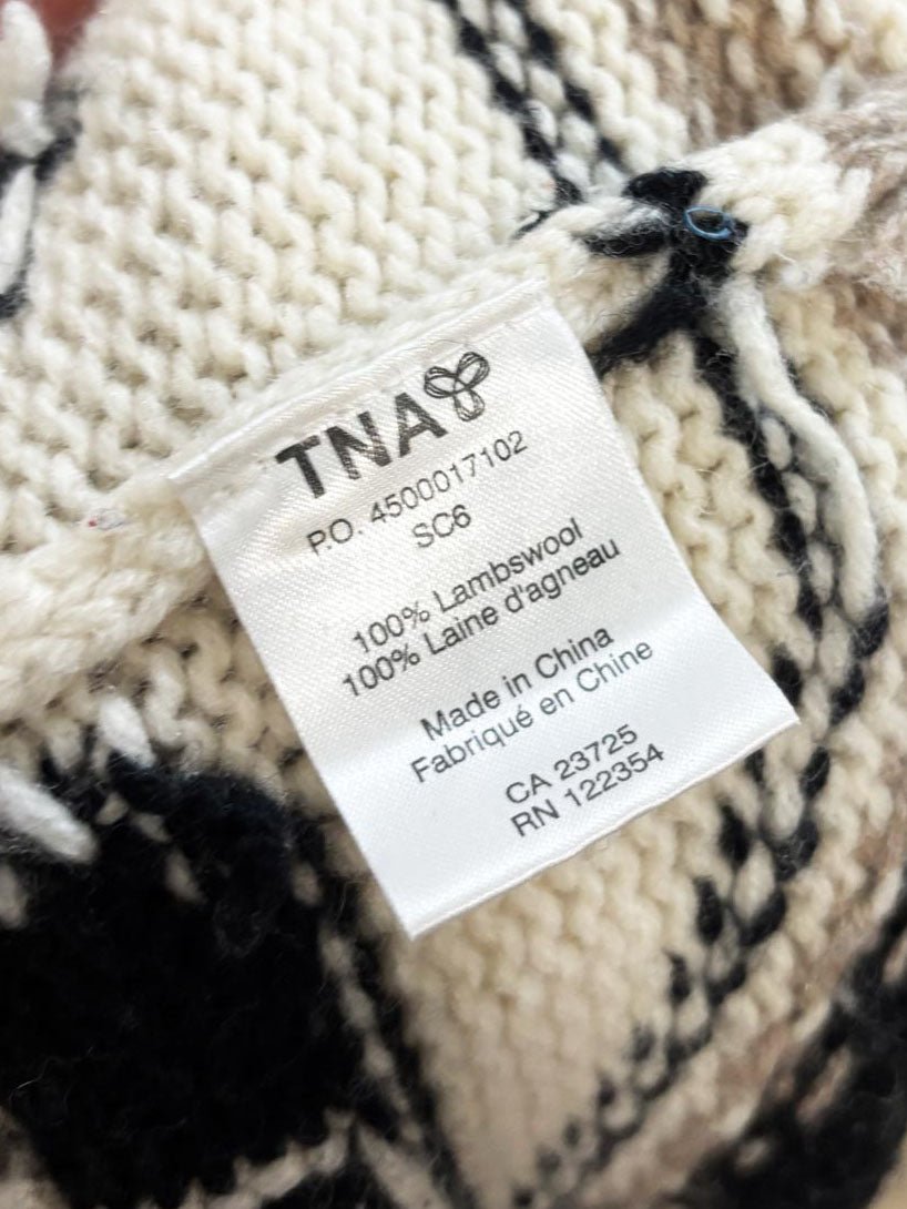 tna 100% lambswool chunky knit cowichan sweater | aritzia - good market thrift store