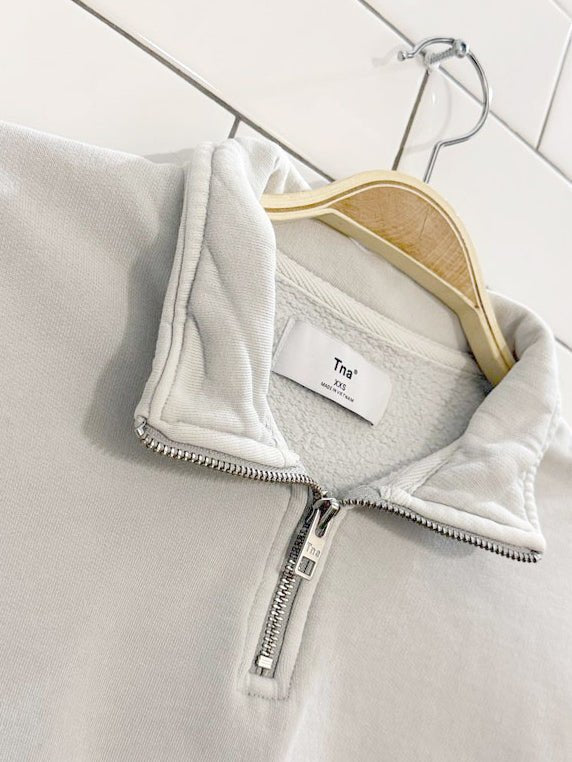 tna cropped half zip fleece sweatshirt | aritzia - good market thrift store