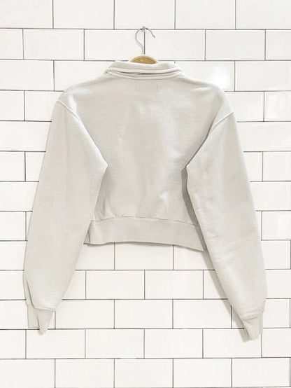 tna cropped half zip fleece sweatshirt | aritzia - good market thrift store