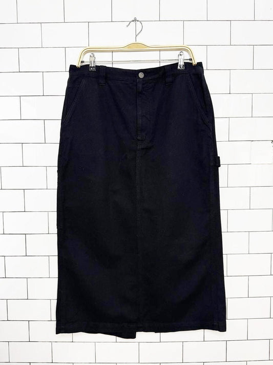 tna greenwich twill carpenter midi skirt | aritzia - good market thrift store