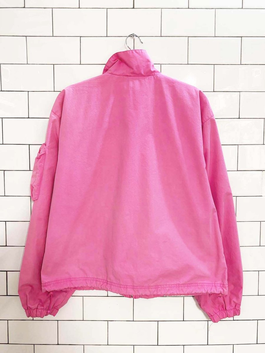 tna highlighter pink cargo bomber jacket | aritzia - good market thrift store