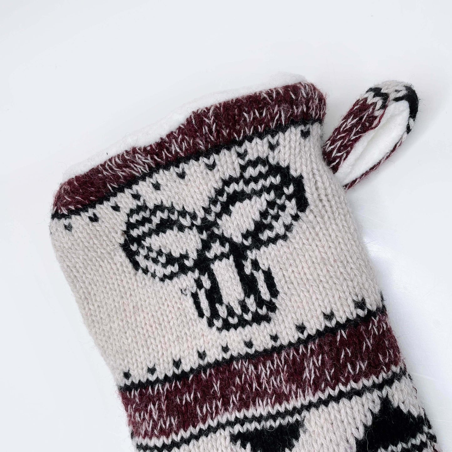 handmade tna sweater knit stocking