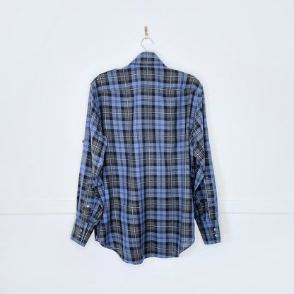 tom ford plaid epaulette utility shirt