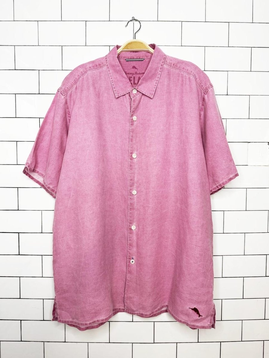tommy bahama 100% linen full button shirt | relax - good market thrift store
