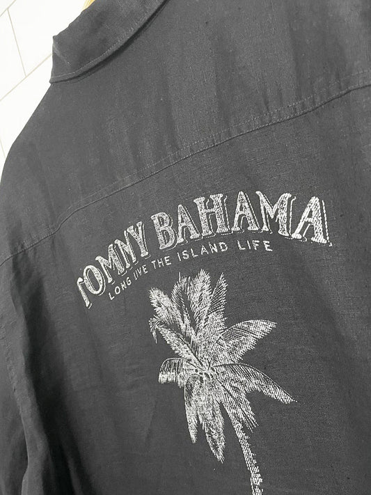tommy bahama 100% linen island life full-button shirt - good market thrift store
