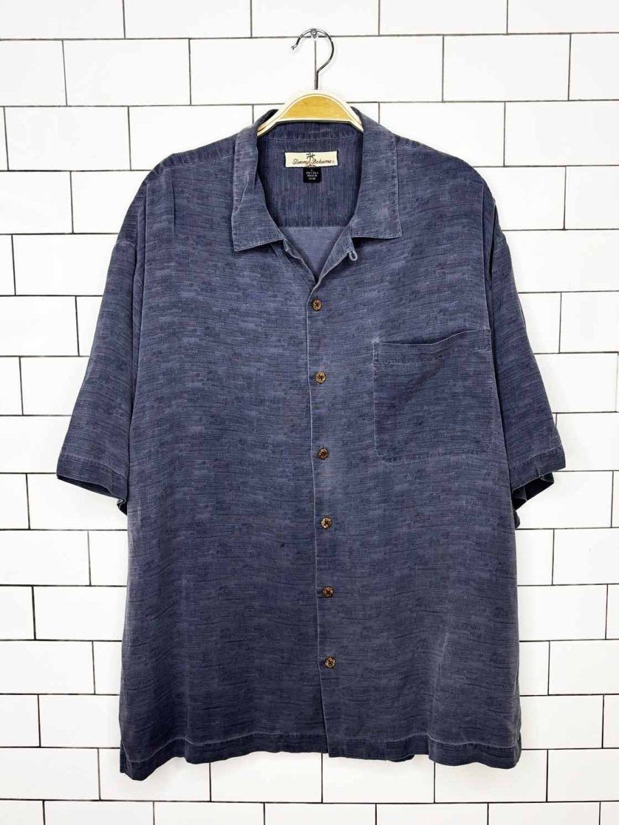 tommy bahama 100% silk full button resort shirt - good market thrift store