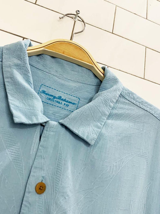 tommy bahama 100% silk full button resort shirt | original fit - good market thrift store