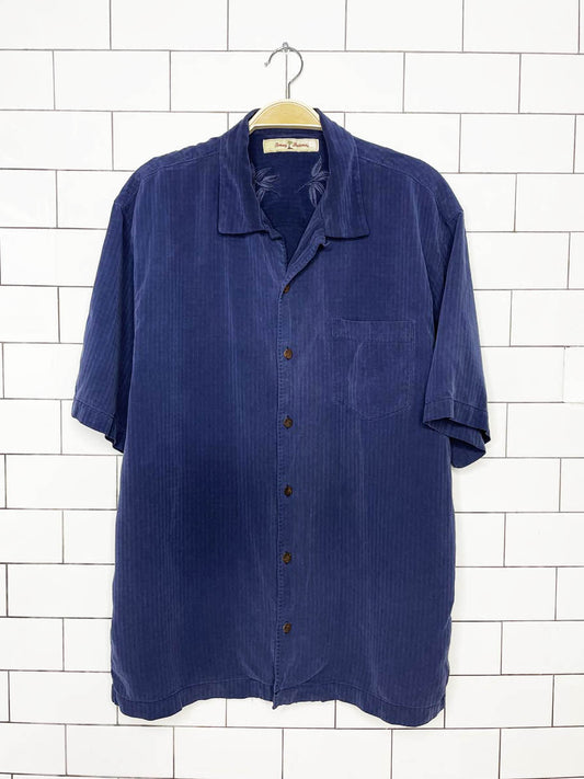 tommy bahama 100% silk textured resort shirt - good market thrift store