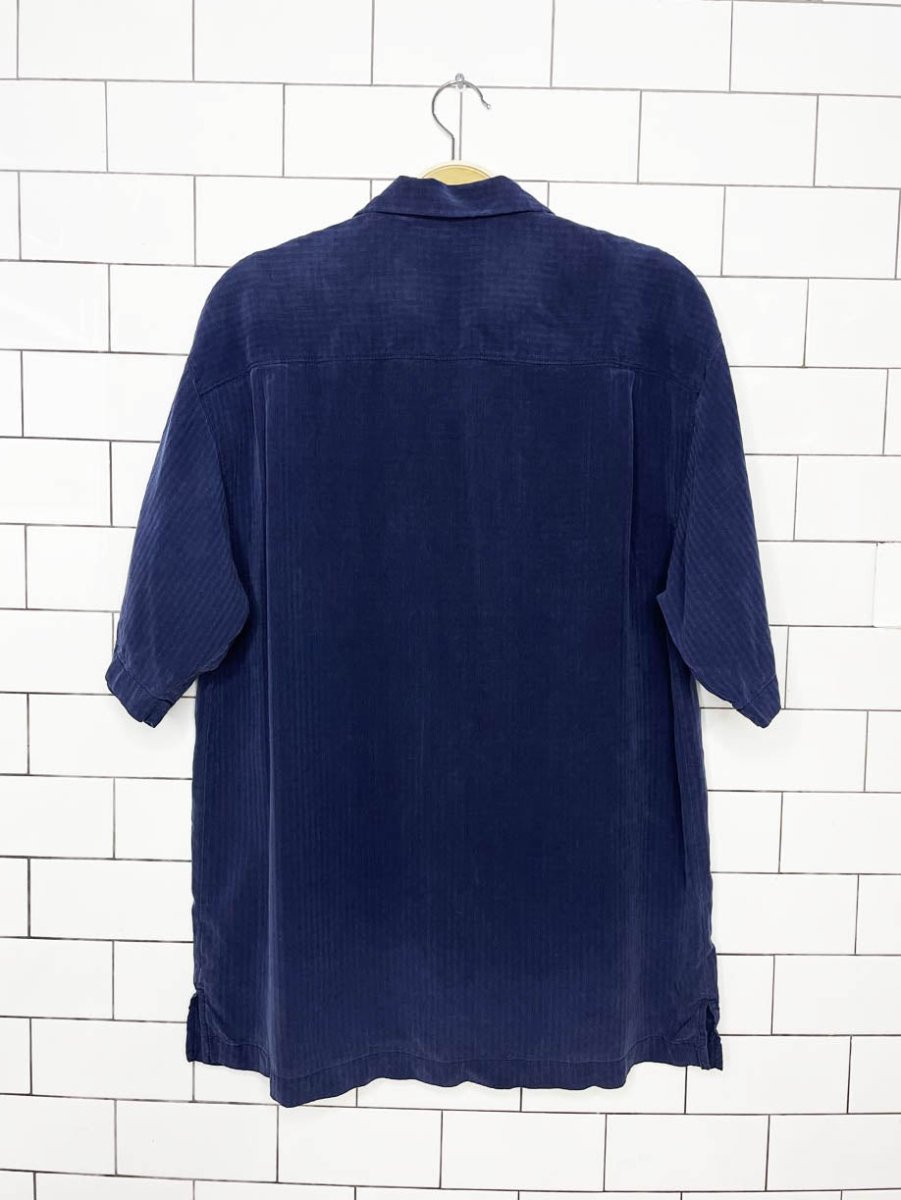 tommy bahama 100% silk textured resort shirt - good market thrift store