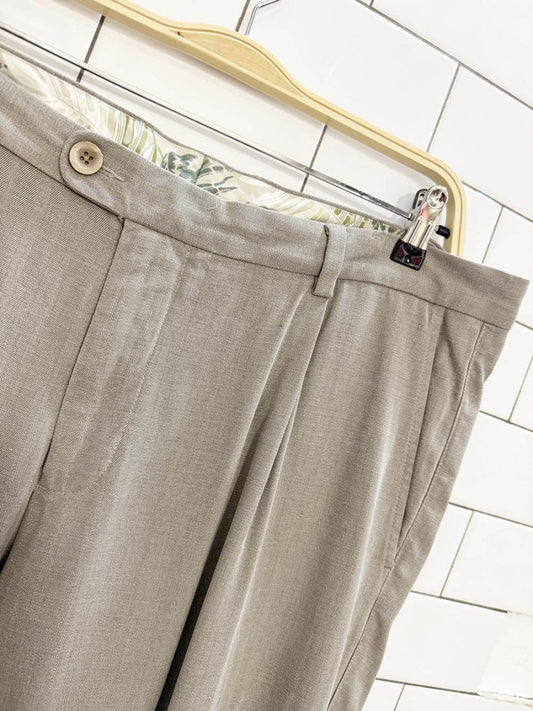 tommy bahama silk - blend herringbone pleated trousers - good market thrift store