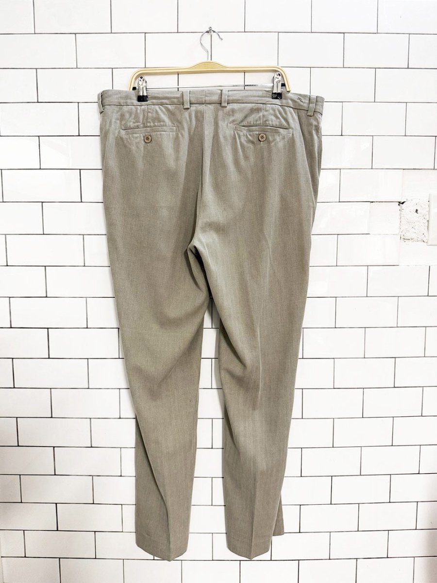 tommy bahama silk - blend herringbone pleated trousers - good market thrift store