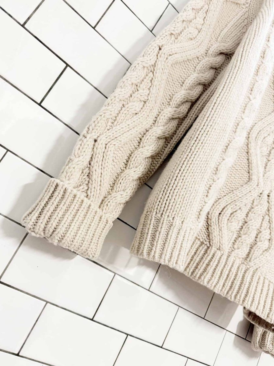 tommy hilfiger 100% wool chunky cable knit sweater - good market thrift store