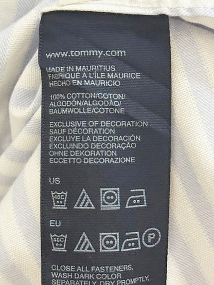 tommy hilfiger 80s 2 - ply blue stripe menswear shirt - good market thrift store