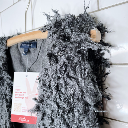 tommy hilfiger faux fur shag vest - size medium