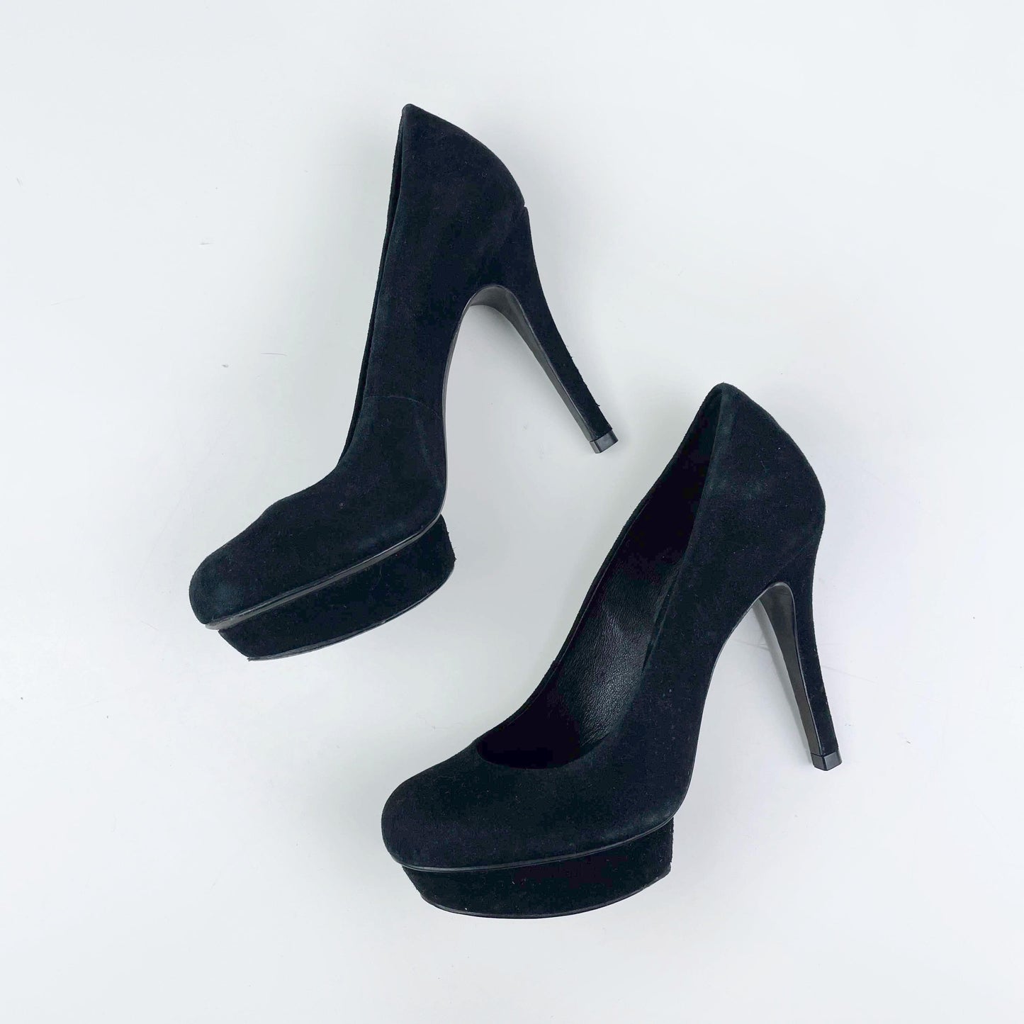 tory burch black suede platform pumps - size 5