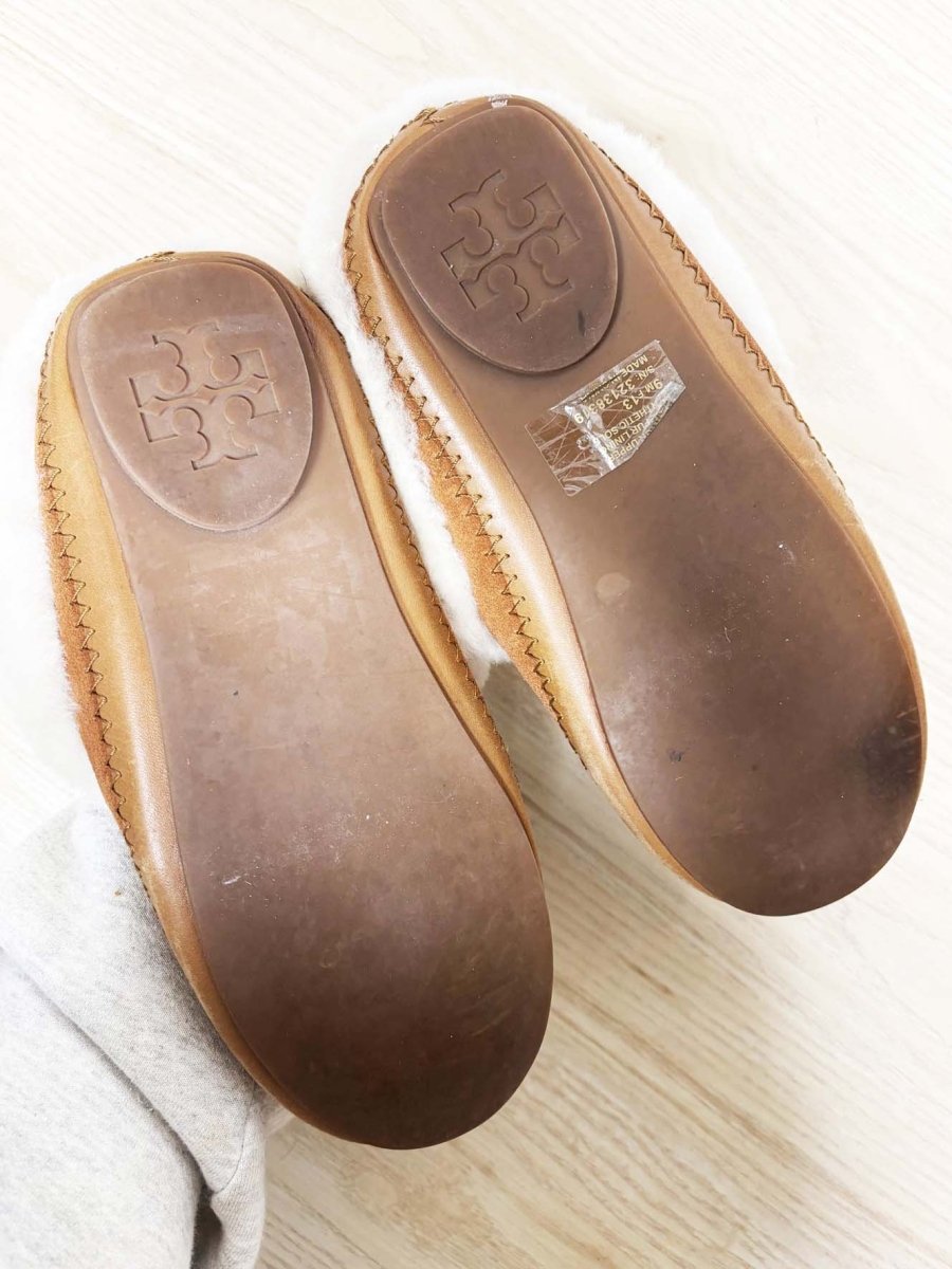 tory burch coley sheepskin slipper - good market thrift store