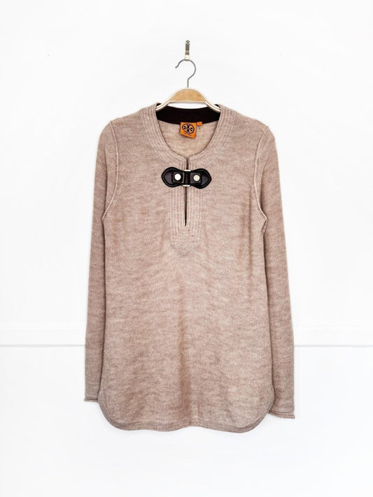 tory burch mim wool-alpaca buckle sweater - good market thrift store