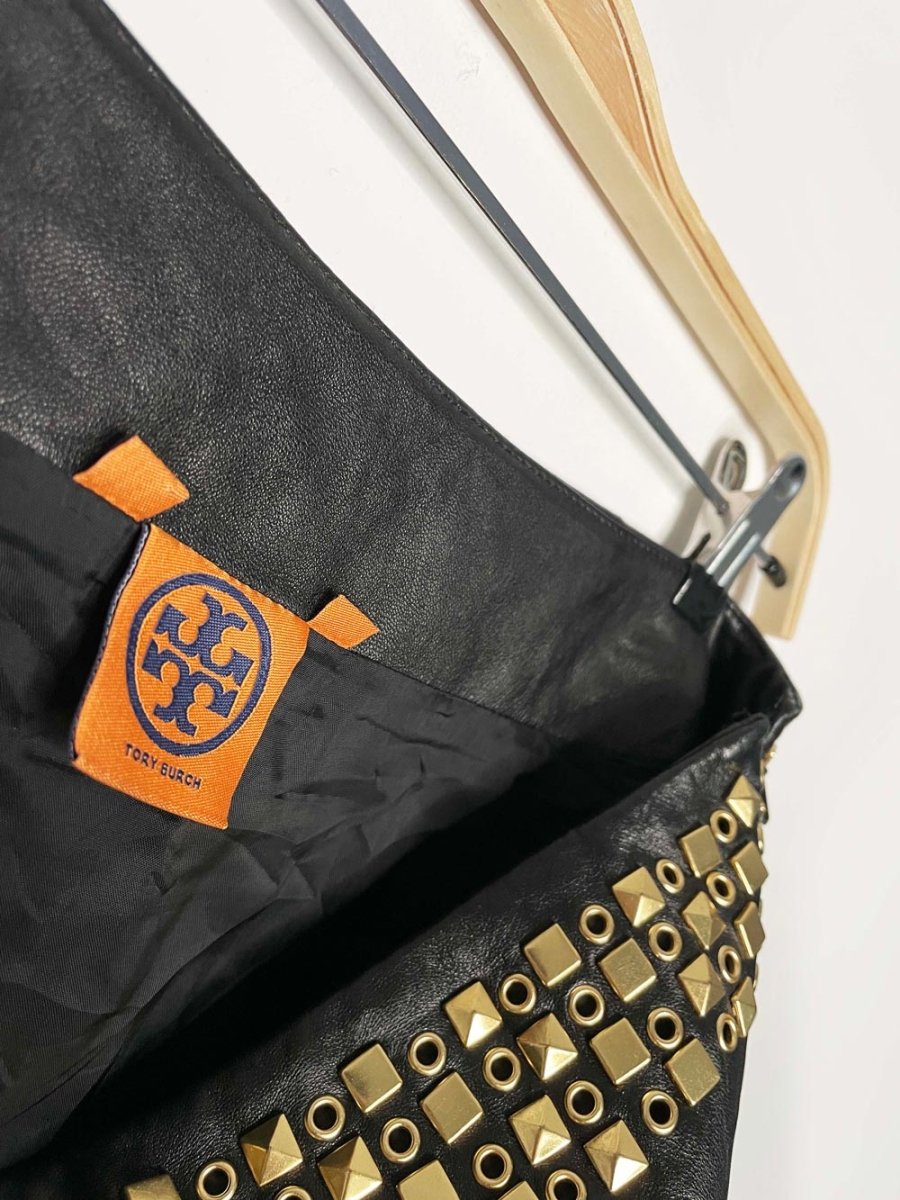tory burch studded butter leather mini skirt | lambskin - good market thrift store