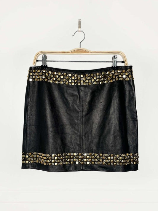 tory burch studded butter leather mini skirt | lambskin - good market thrift store