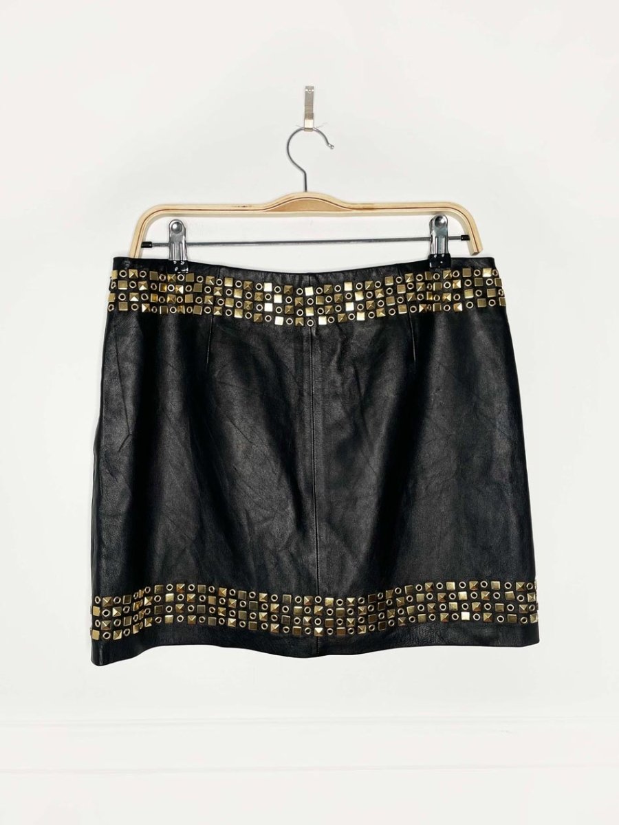 tory burch studded butter leather mini skirt | lambskin - good market thrift store