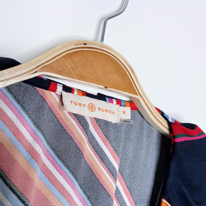 tory burch adelia silk ruffle wrap blouse