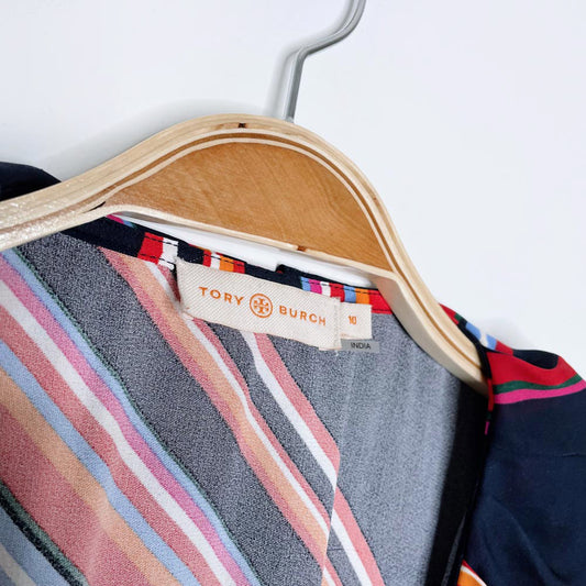 tory burch adelia silk ruffle wrap blouse