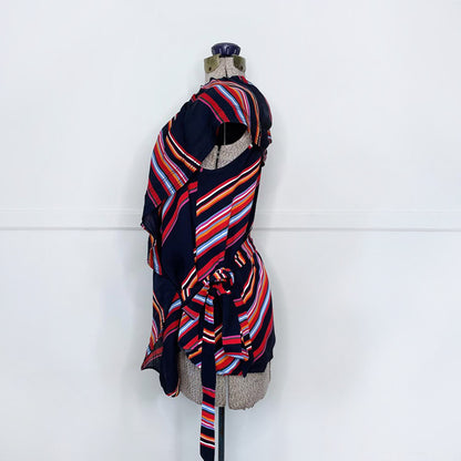 tory burch adelia silk ruffle wrap blouse