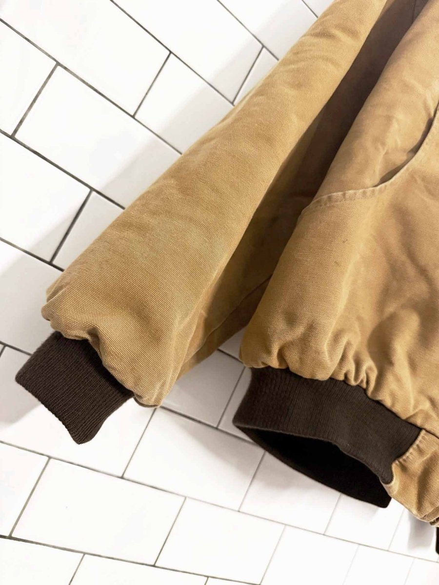 tough duck canvas hooded workwear jacket | made in Canada - good market thrift store