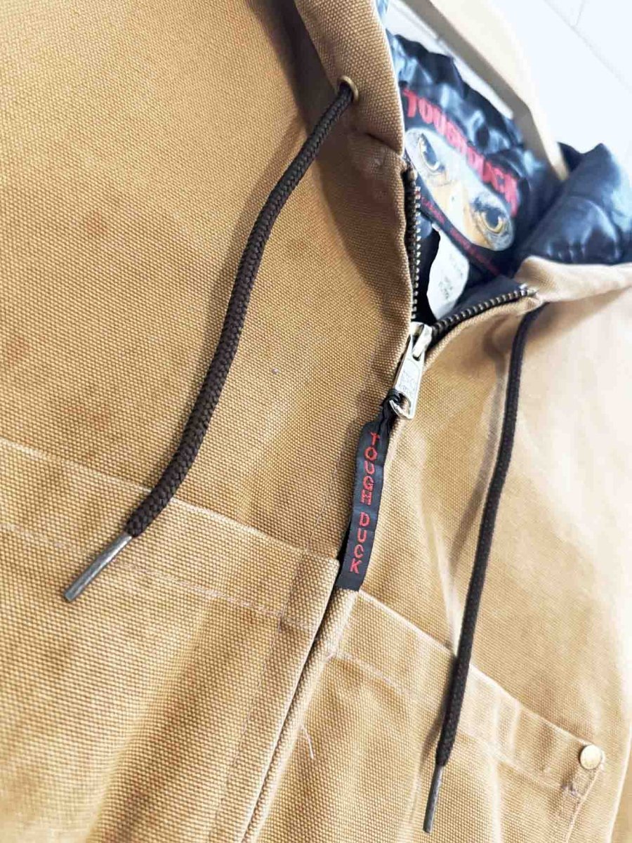 tough duck canvas hooded workwear jacket | made in Canada - good market thrift store