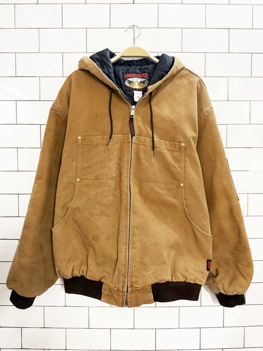 tough duck canvas hooded workwear jacket | made in Canada - good market thrift store