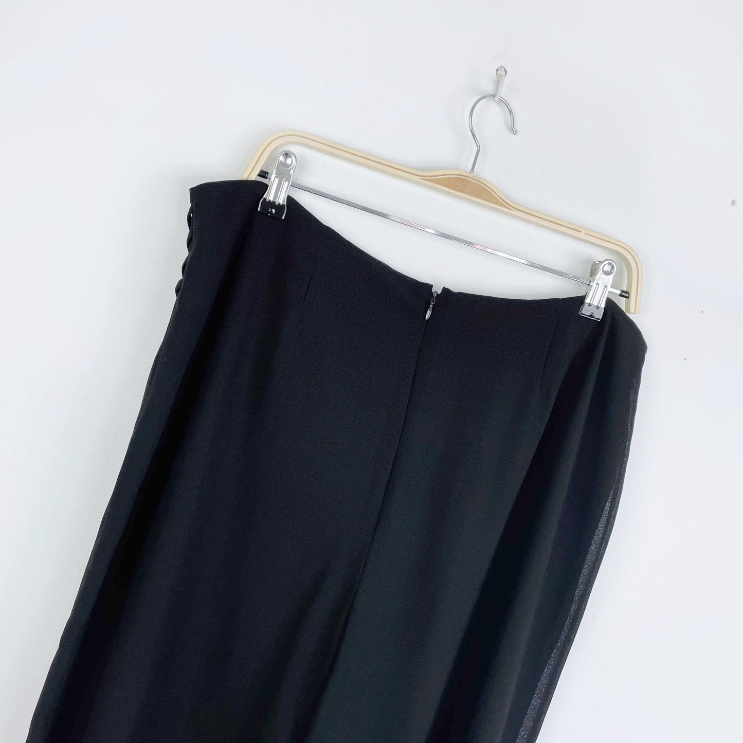 vintage tradition tie waist wide layered slit leg flowy pants