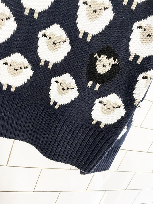 traditional craft heritage sheep knit sweater - good market thrift store