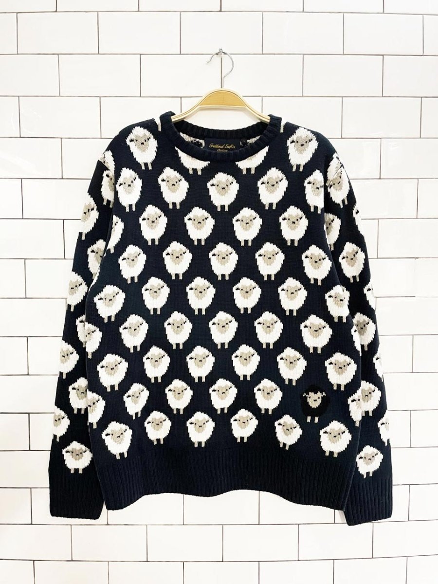 traditional craft heritage sheep knit sweater - good market thrift store