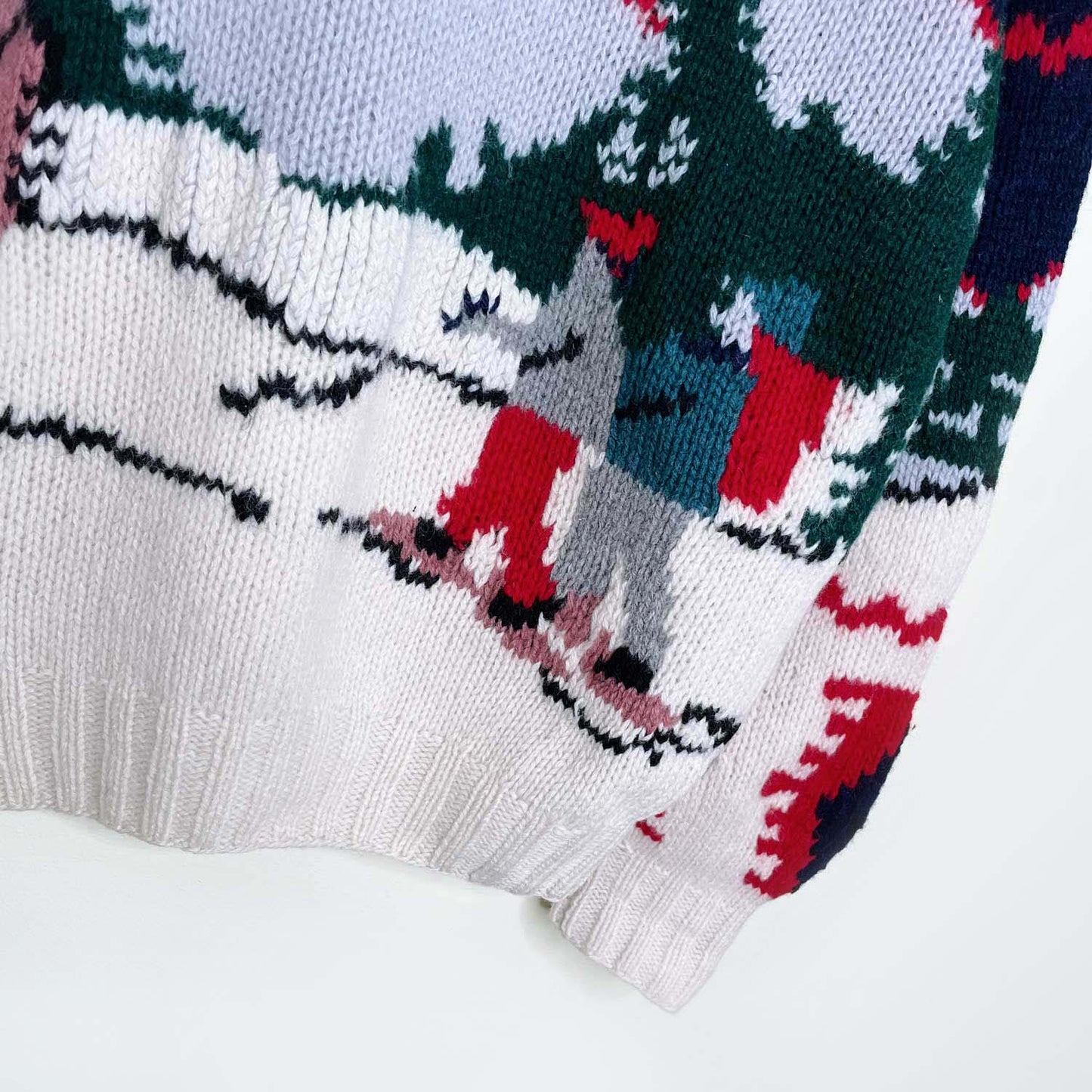vintage trail atoe trading company wool snowshoe sweater - size medium