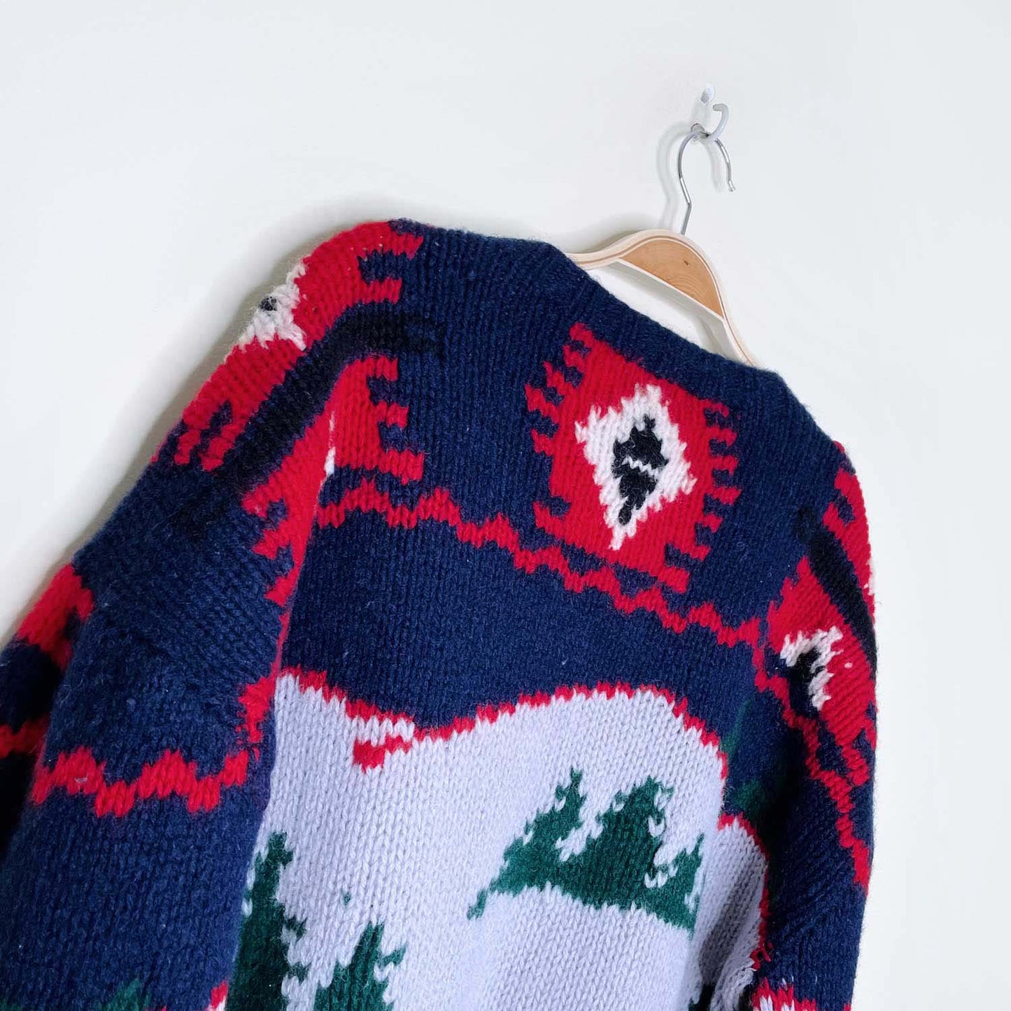 vintage trail atoe trading company wool snowshoe sweater - size medium