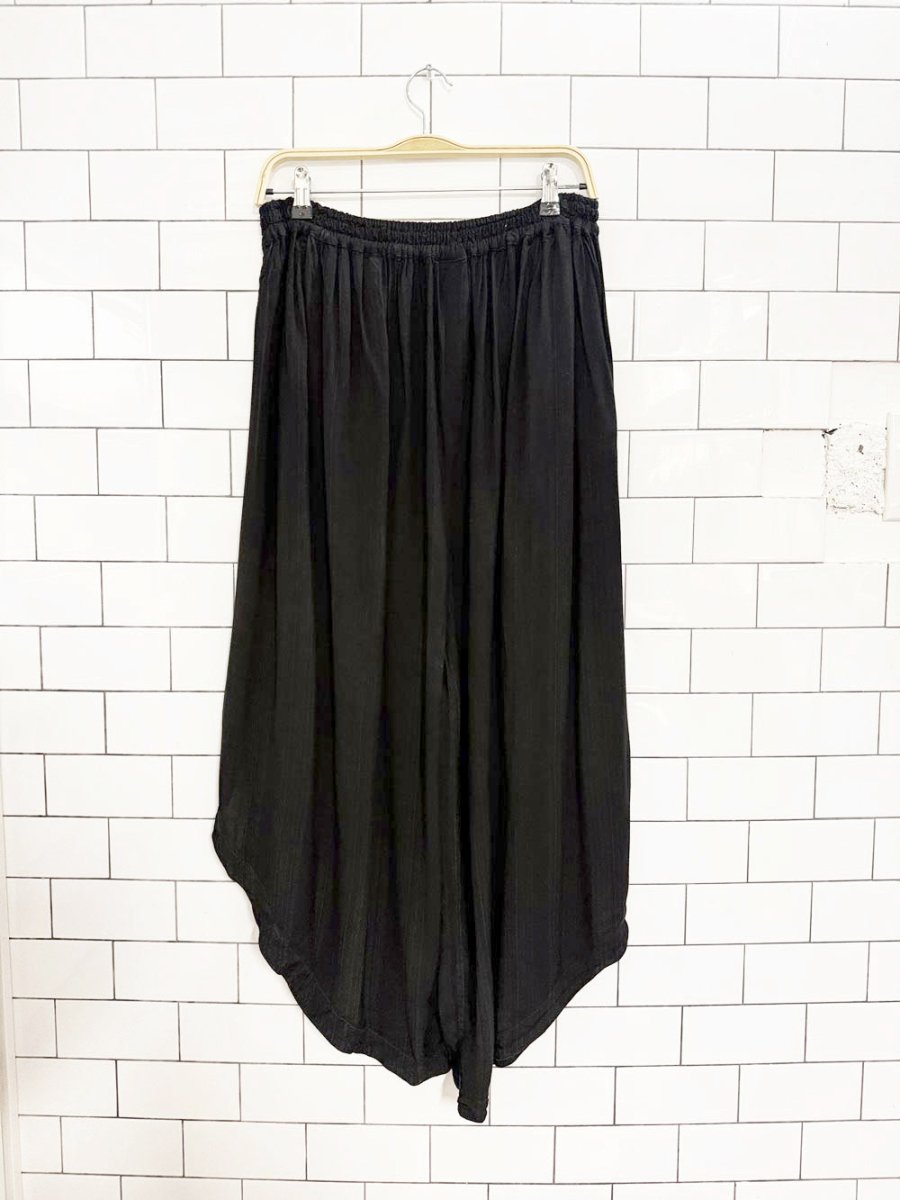treasure of tibet boho wrap tie waist flowy pants - good market thrift store