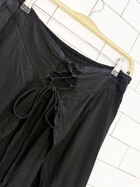 treasure of tibet boho wrap tie waist flowy pants - good market thrift store