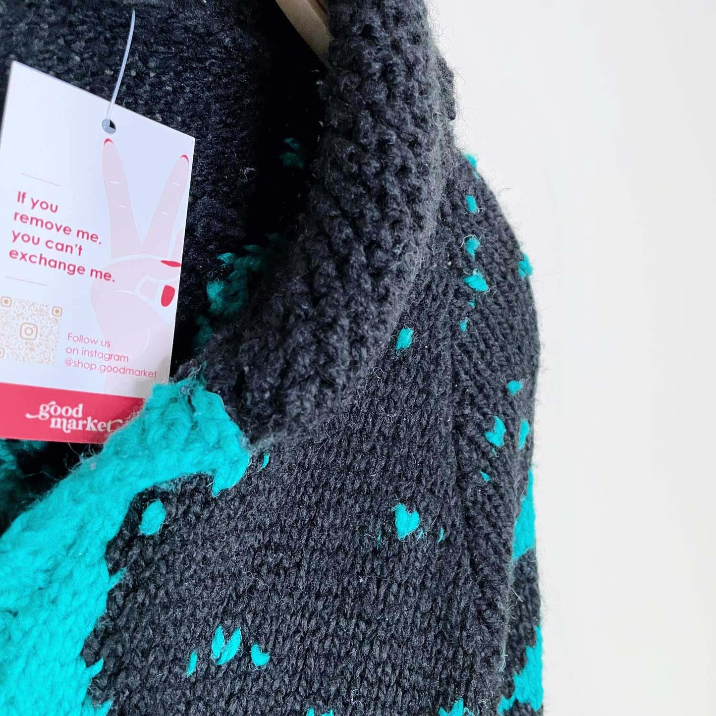 vintage hand knit pine tree woods jacket cardi - medium