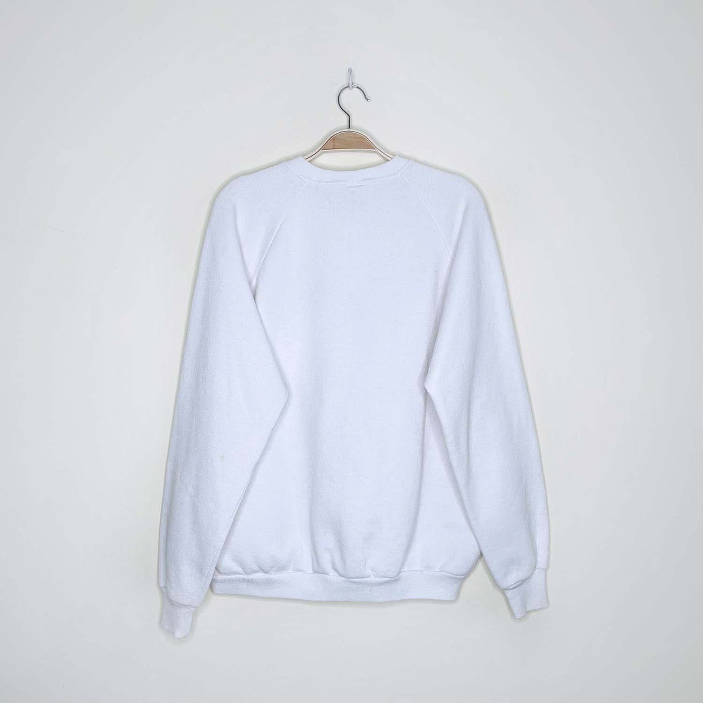 vintage 80s  jerzees white christmas tree crew - size xl