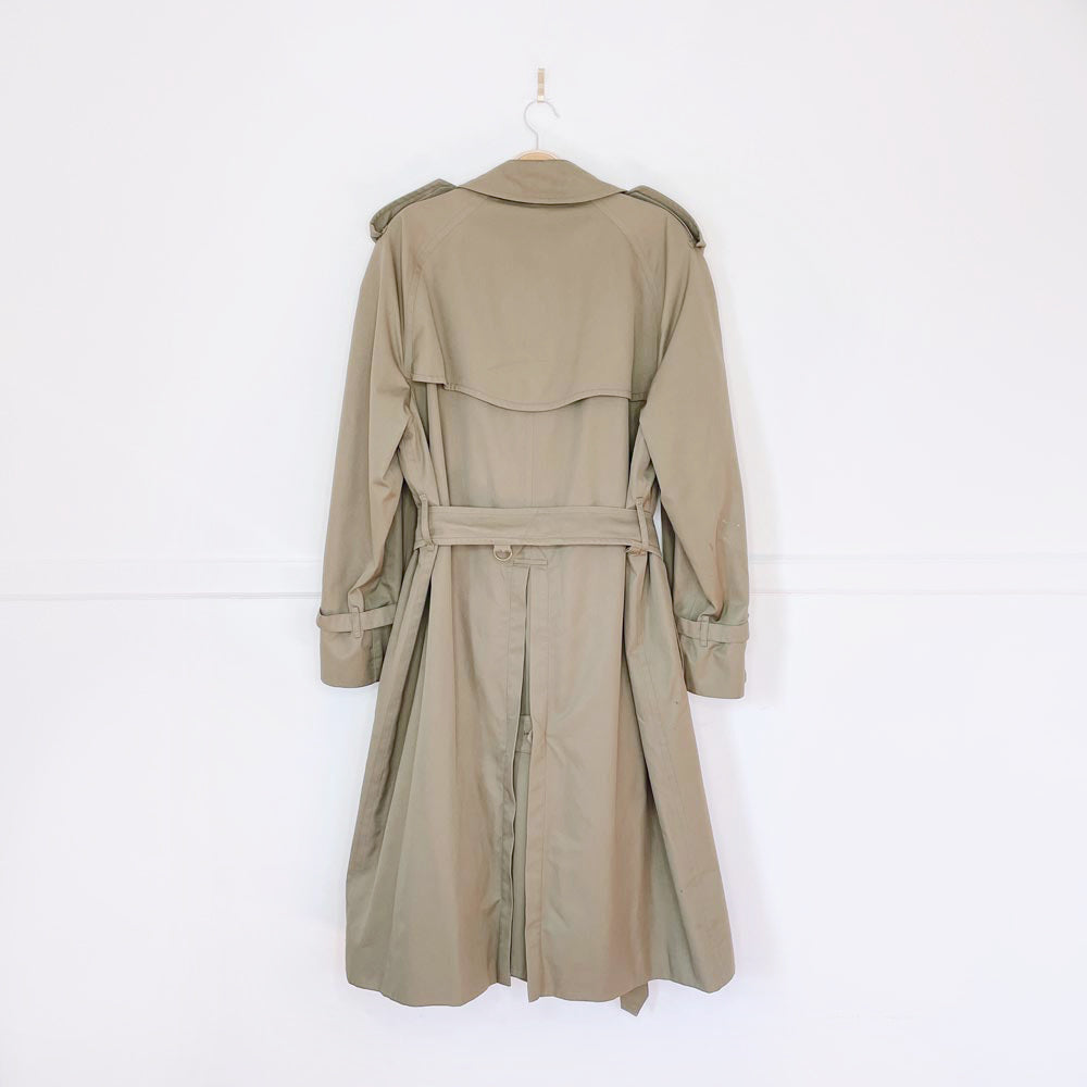 vintage burberrys trench coat with nova check lining