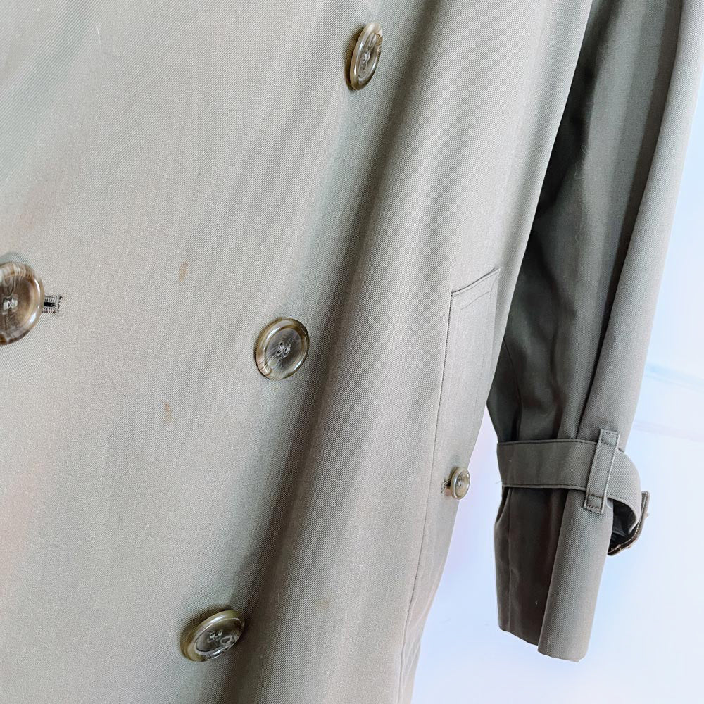 vintage burberrys trench coat with nova check lining