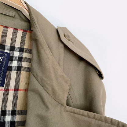 vintage burberrys trench coat with nova check lining