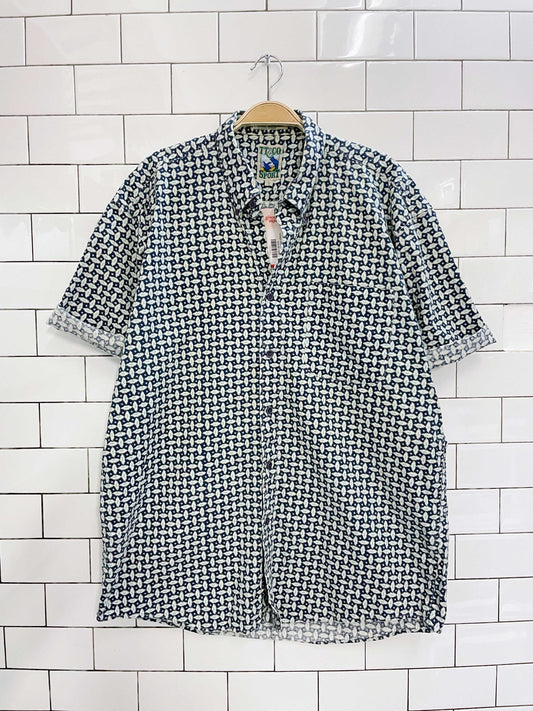 vintage tt&co pattered ss shirt