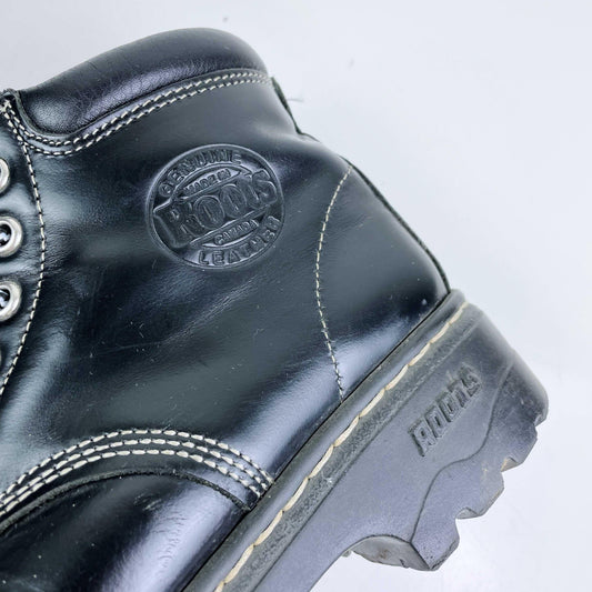 vintage 90s roots tuff leather hiking boots - size 6